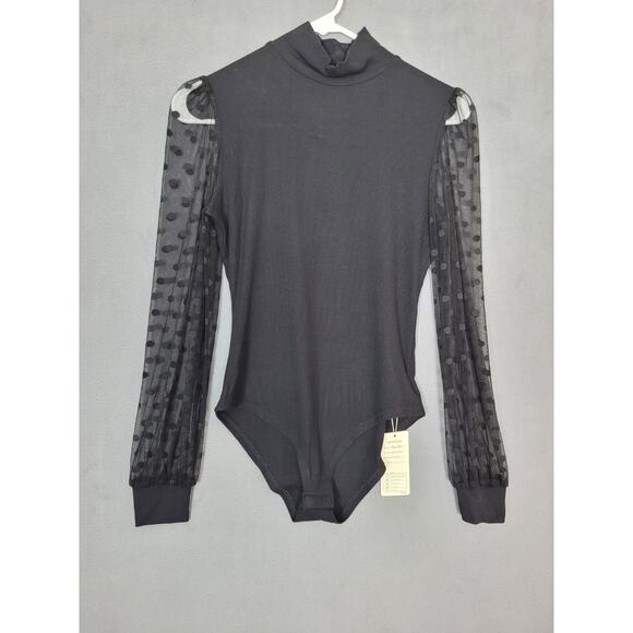 BUENOS NINOS Bodysuit For Women Mock Turtle Neck Long Sleeve Bodysuit Medium - Picture 5 of 7